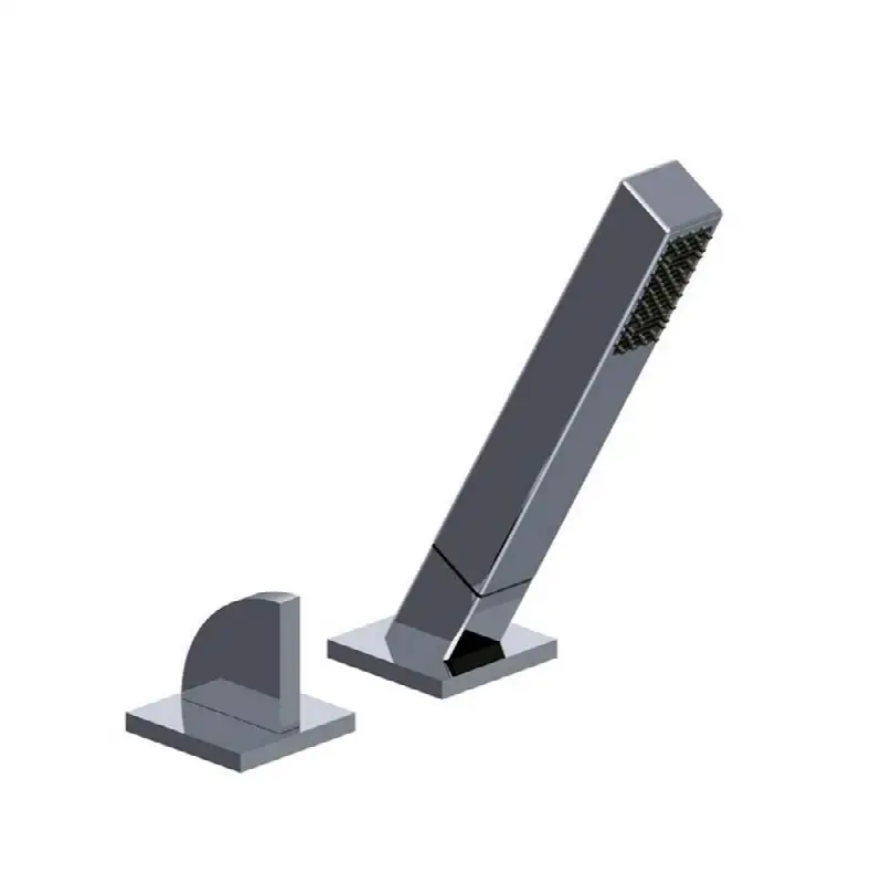 Deck mounted Roman diverter valve and handshower assembly