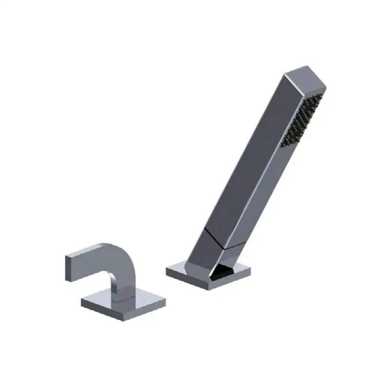 Deck mounted Roman diverter valve and handshower assembly