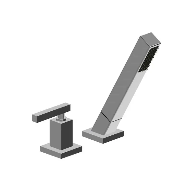 Deck mounted Roman diverter valve and handshower assembly