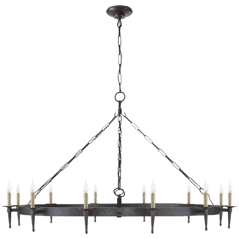 Branson Large One-tier Ring Torch Chandelier