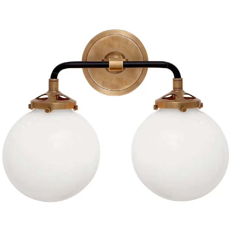 Bistro Double Light Curved Sconce