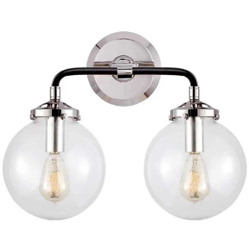 Bistro Double Light Curved Sconce