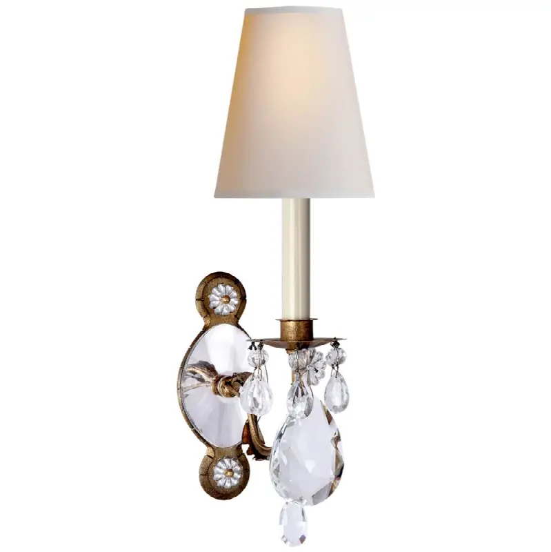 Yves Crystal Single Arm Sconce
