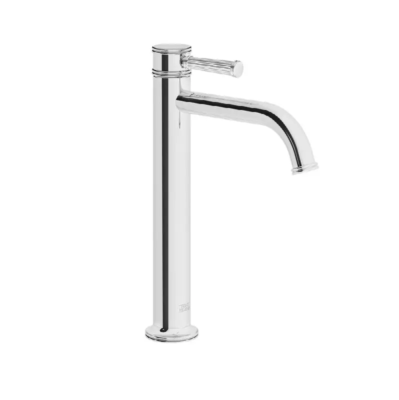 Vessel height, single handle luxury lavatory set, with push-down pop-up drain assembly (no lift rod)