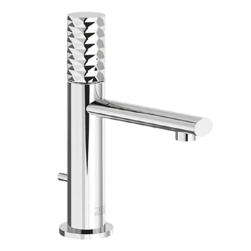 Single handle luxury lavatory set, Diamond cylinder handle with pop-up drain assembly