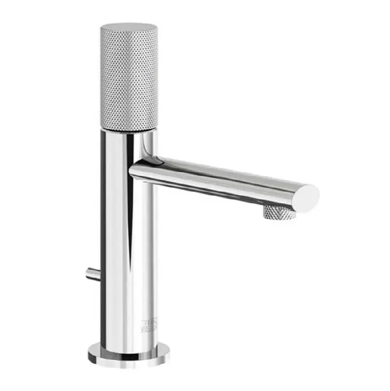 Single handle luxury lavatory set, Knurling cylinder handle with pop-up drain assembly