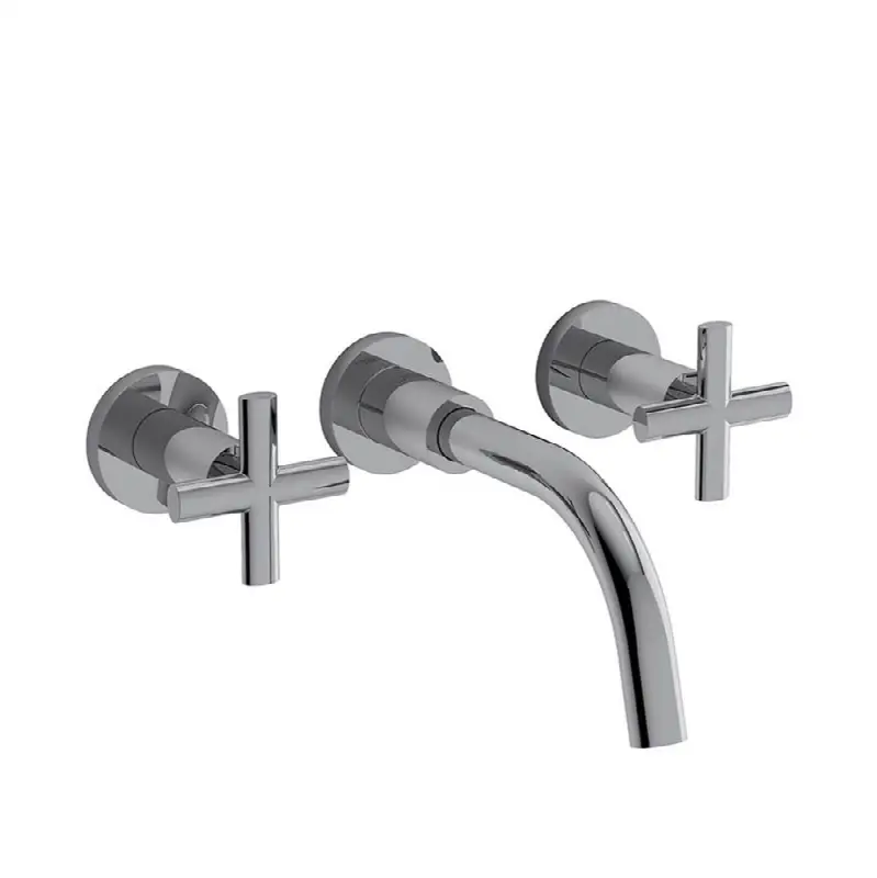 Wall-mounted lavatory faucet, less drain assembly, trim only