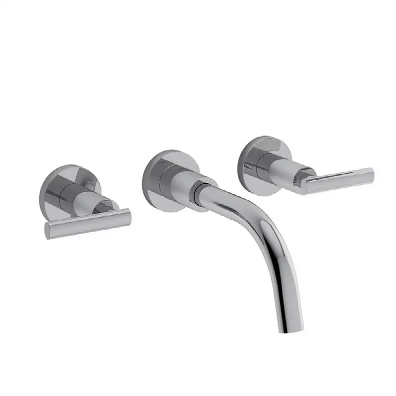 Wall-mounted lavatory faucet, less drain assembly, trim only