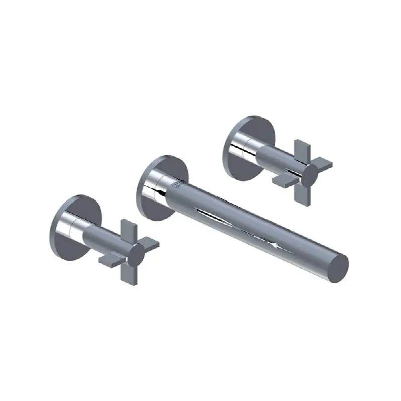 Wall-mounted lavatory faucet, less drain assembly, trim only