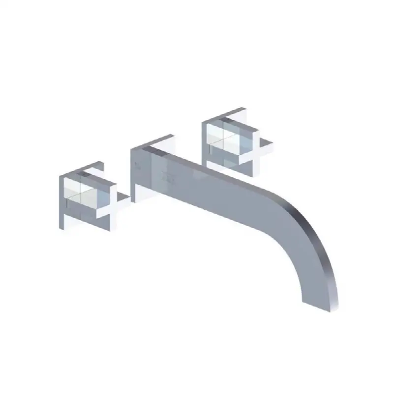 Wall-mounted lavatory faucet, less drain assembly, trim only