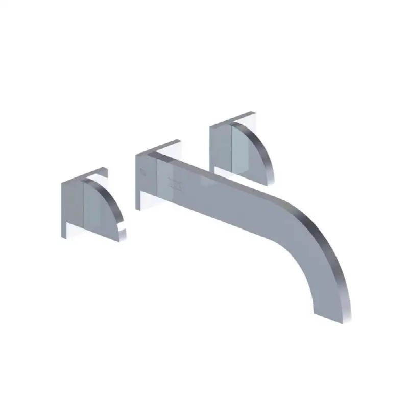 Wall-mounted lavatory faucet, less drain assembly, trim only