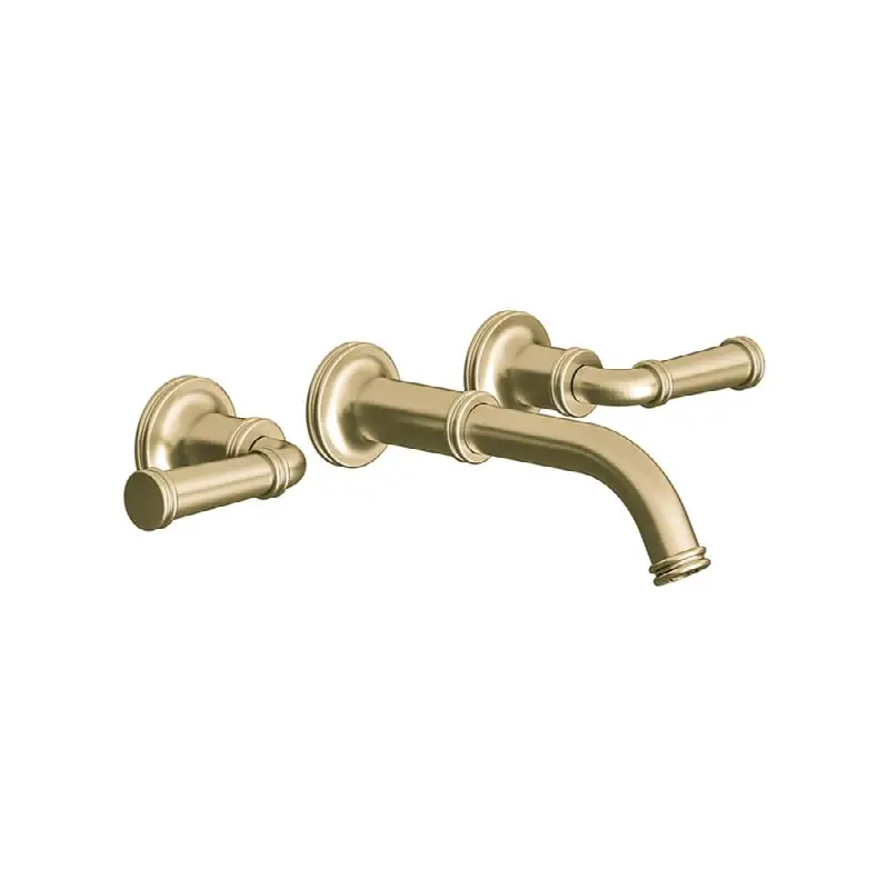 Wall-mounted lavatory faucet, less drain assembly, trim only