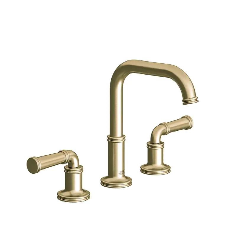 Widespread lavatory faucet with pop-up drain assembly
