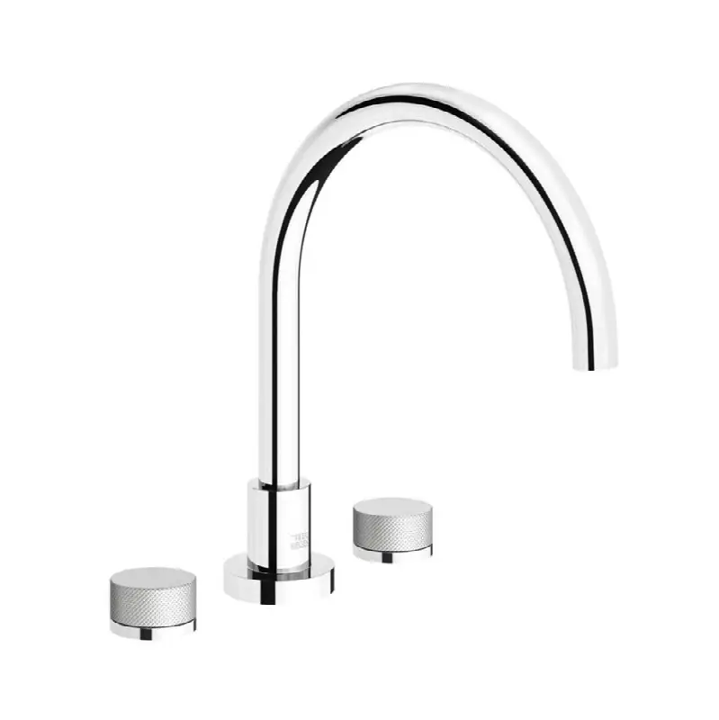 Deck mounted Roman bath faucet 3/4" valves, Knurling cylinder handle.