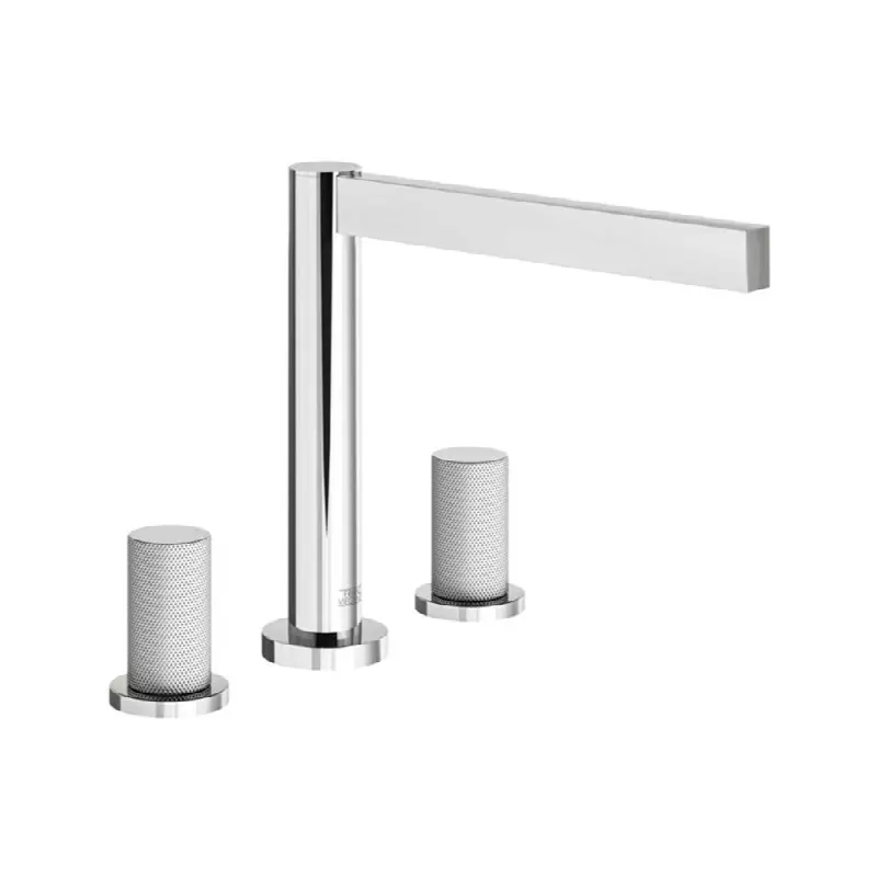 Deck mounted Roman bath faucet 3/4" valves, Knurling cylinder handle.