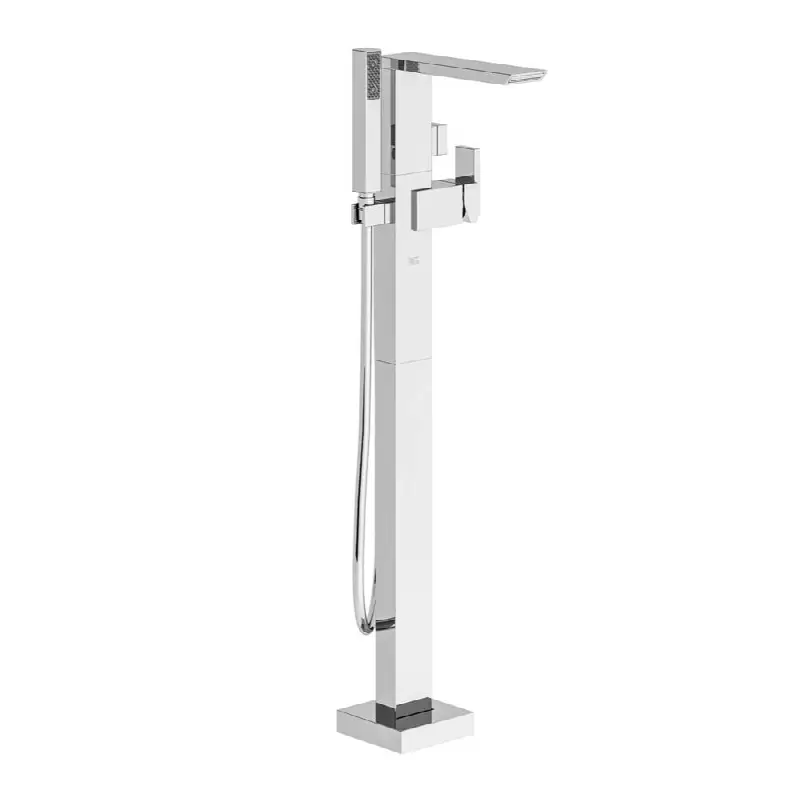 Square freestanding tub faucet. Trim only.