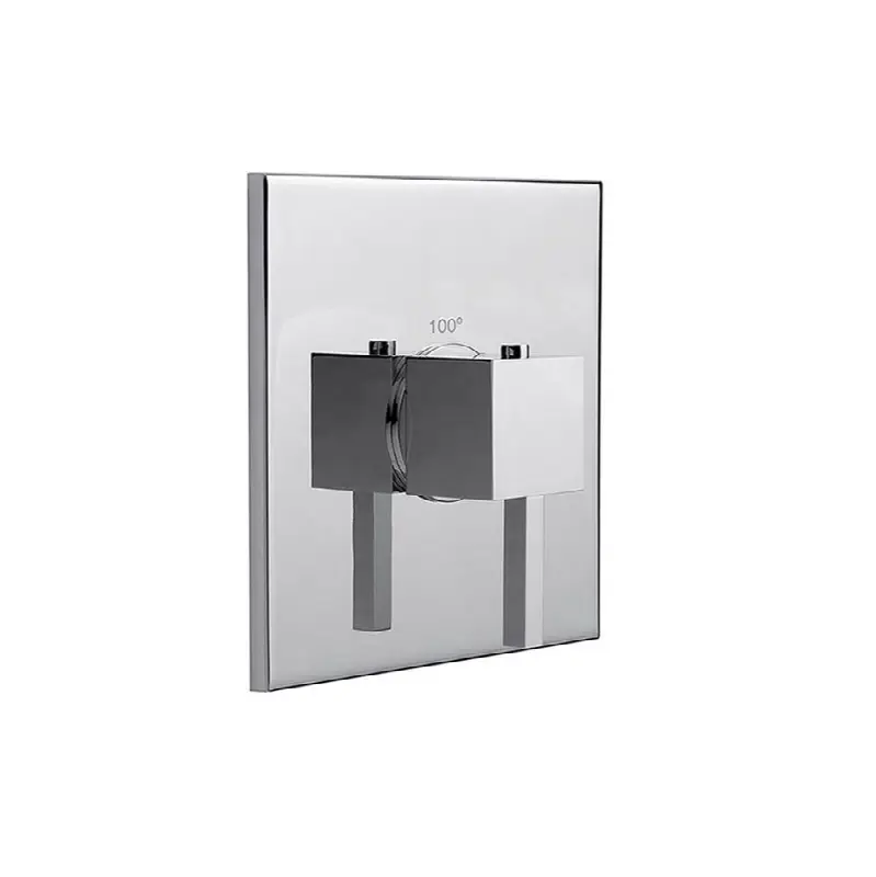 Square thermostatic wall valve - trim only