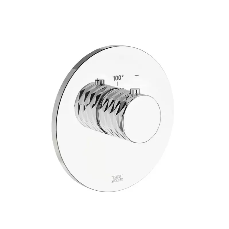 Thermostatic wall valve, Diamond cylinder handle.Trim only.