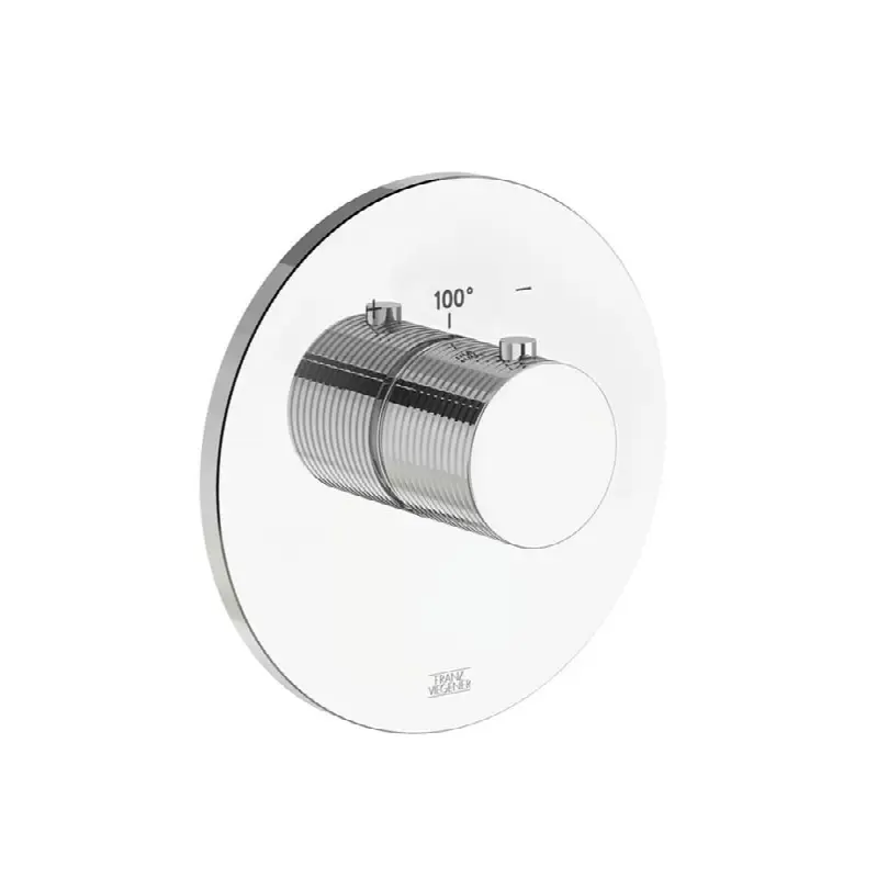 Thermostatic wall valve, Rings cylinder handle. Trim only.