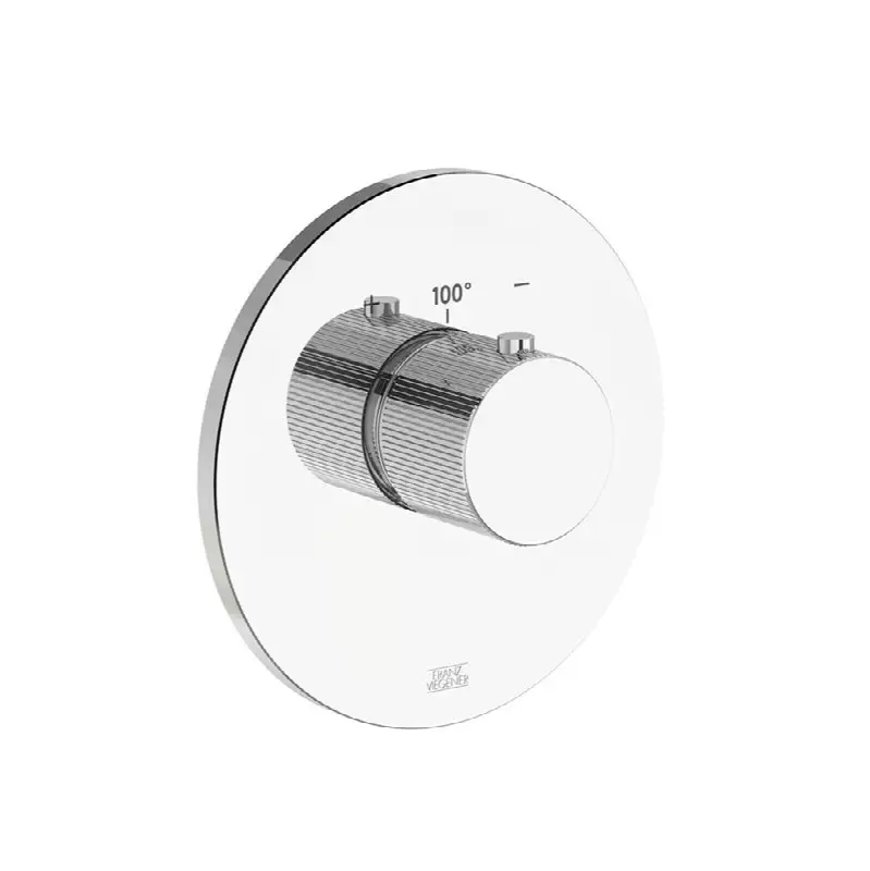 Thermostatic wall valve, Vertical Lines cylinder handle. Trim only.