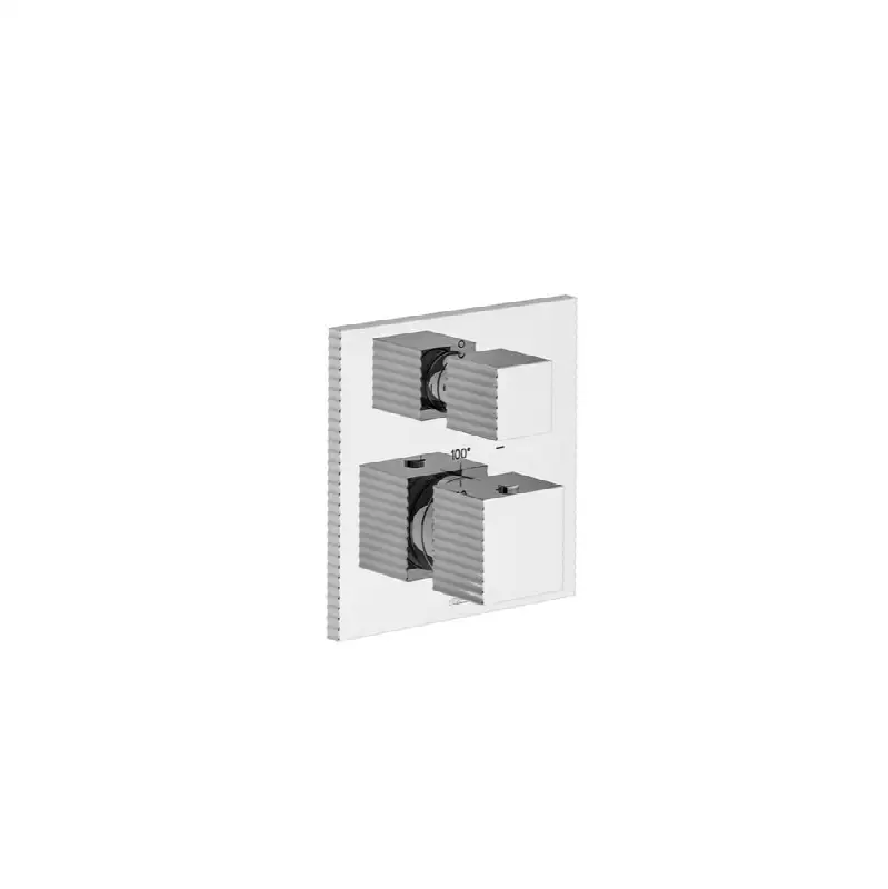 Square thermostatic wall valve - trim only