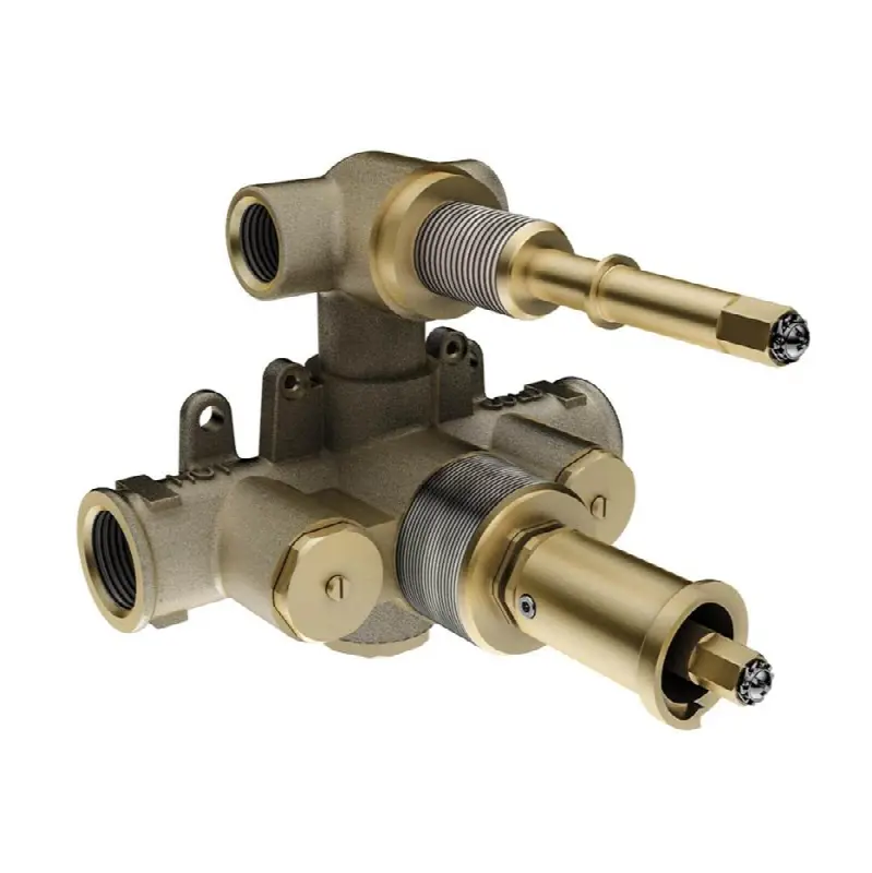 1/2" thermostatic wall rough-in valve only, with integral two port non-sharing diverter and shut-off (Flow rate 5.4 GPM @ 60 PSI)