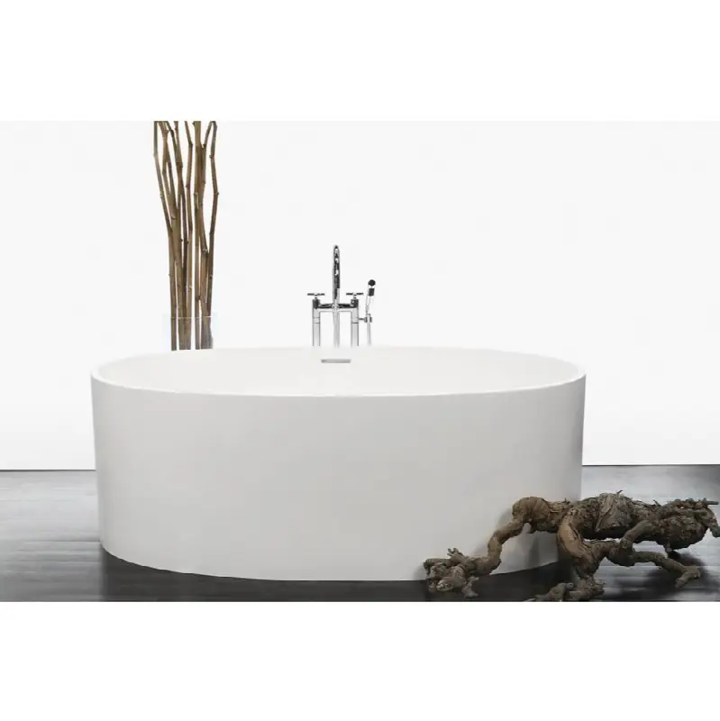 Be Bath 66 X 34 X 22 - Fs - Built In Nt O/F & Wh Drain - White