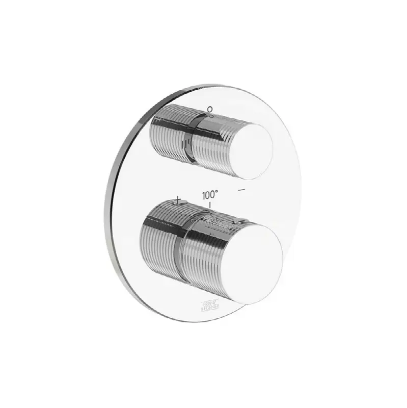 Thermostatic wall valve, Rings cylinder handle. Trim only