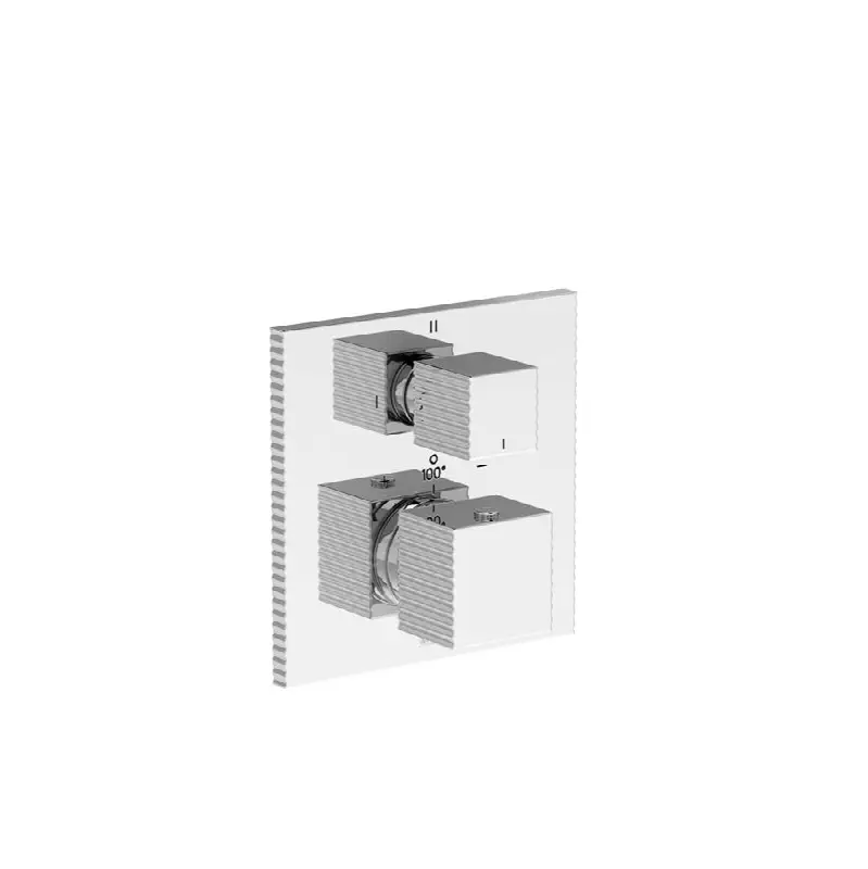 Thermostatic wall valve with three outlets - trim only