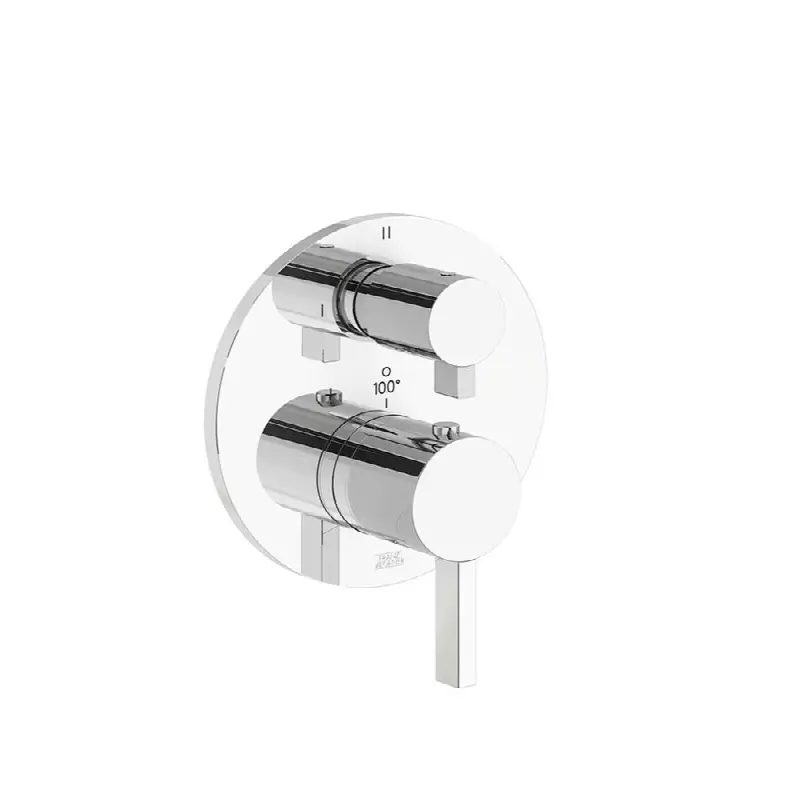 Thermostatic wall valve with three outlets - trim only