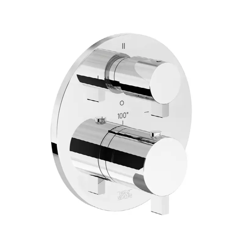 Thermostatic wall valve with three outlets - trim only