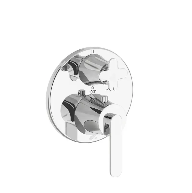 Thermostatic wall valve with three outlets - trim only