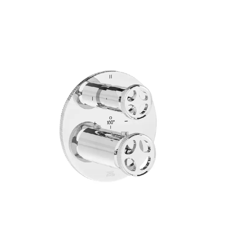 Thermostatic wall valve with three outlets - trim only