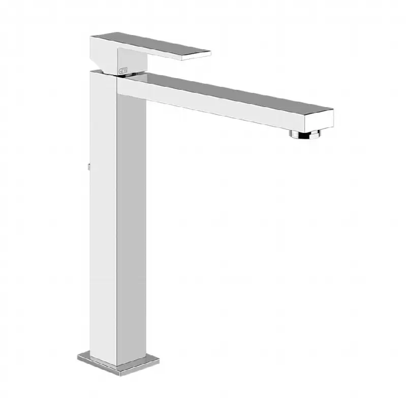Tall single lever washbasin mixer with pop-up assembly