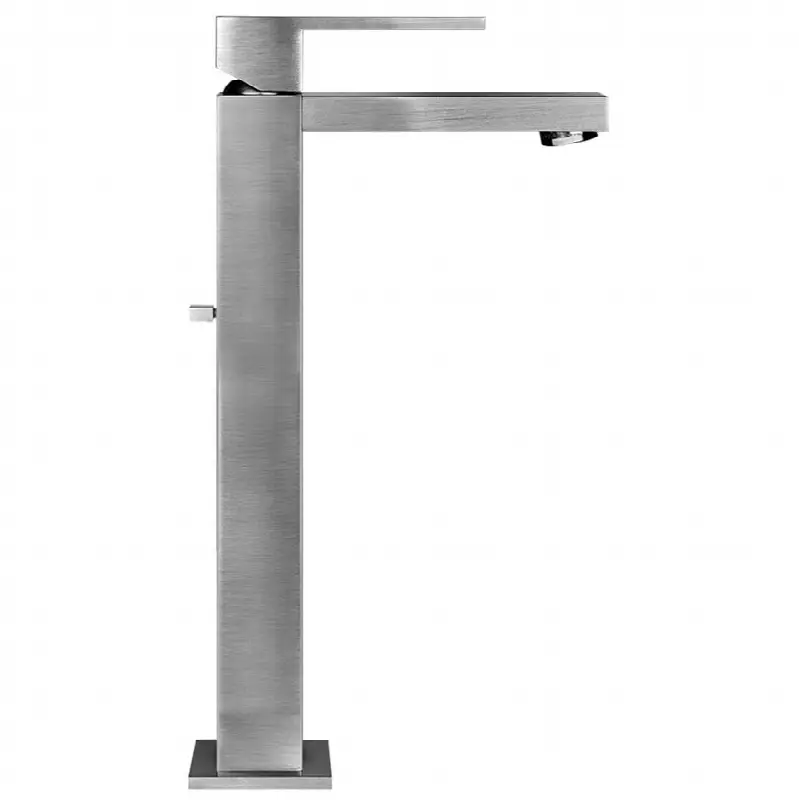 Tall single lever washbasin mixer with pop-up assembly