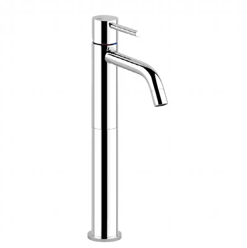 Tall single lever washbasin mixer without pop-up assembly