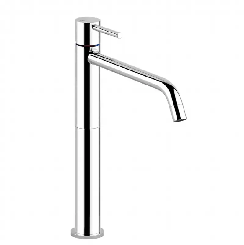 Tall single lever washbasin mixer without pop-up assembly