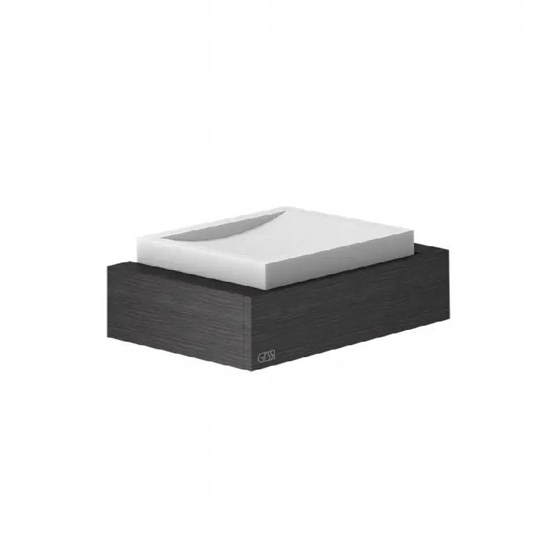 Wall-mounted soap dish, white