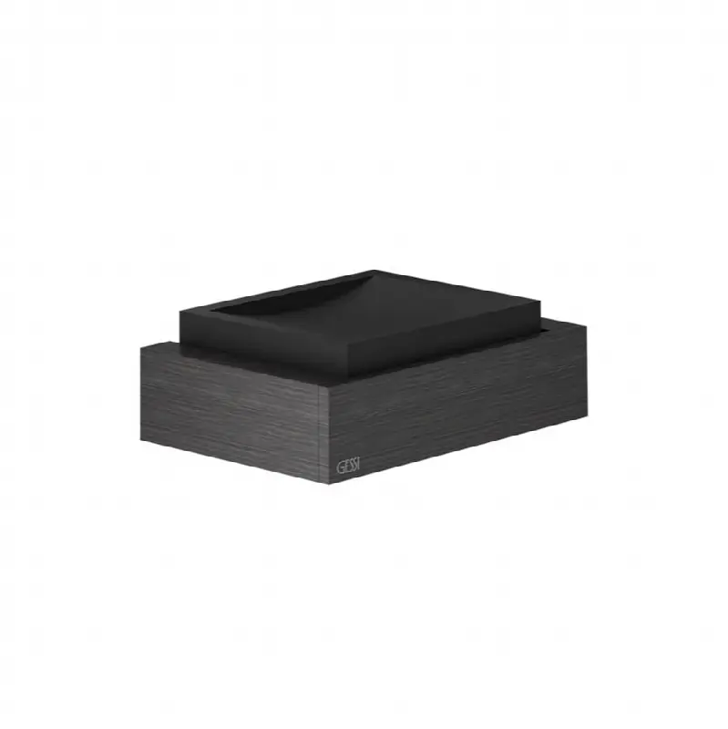 Wall-mounted soap dish, black