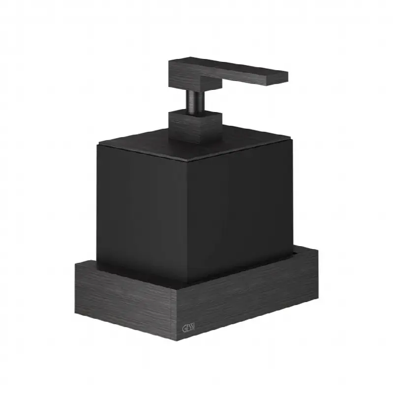 Wall-mounted liquid soap dispenser - black