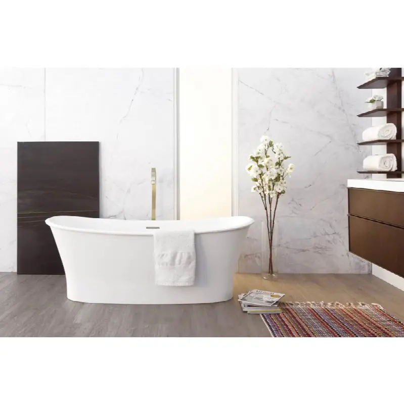 Cloud Bath 62 X 29 7/8 X 20 7/16 - Fs - Wh Drain & Nt O/F - White