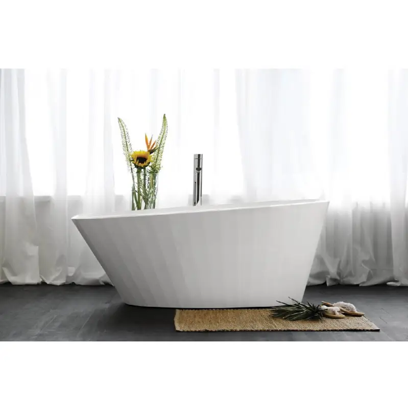 Couture Bath 65.5 X 33.75 X 25 - Fs - Built In Nt O/F & Wh Drain - White
