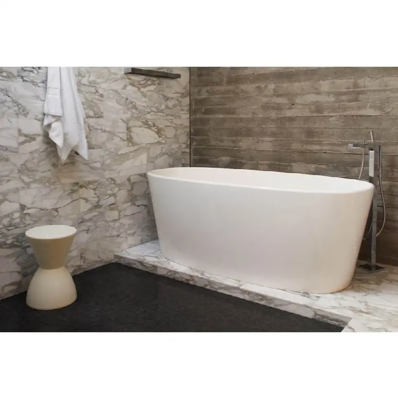Ove Bath 66.25 X 30 X 24.75 - Fs - Built In Nt O/F & Wh Drain - White