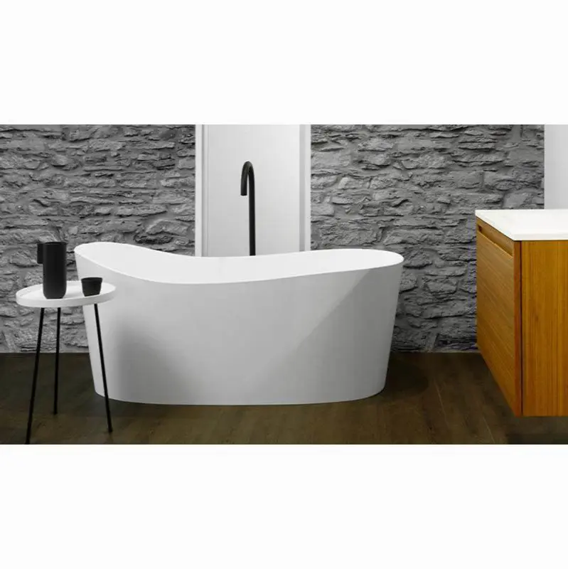 Wave Bath 57 5/8 X 26 1/4 X 20 5/8 - Fs - Bn Drain & Nt O/F - Copper Con