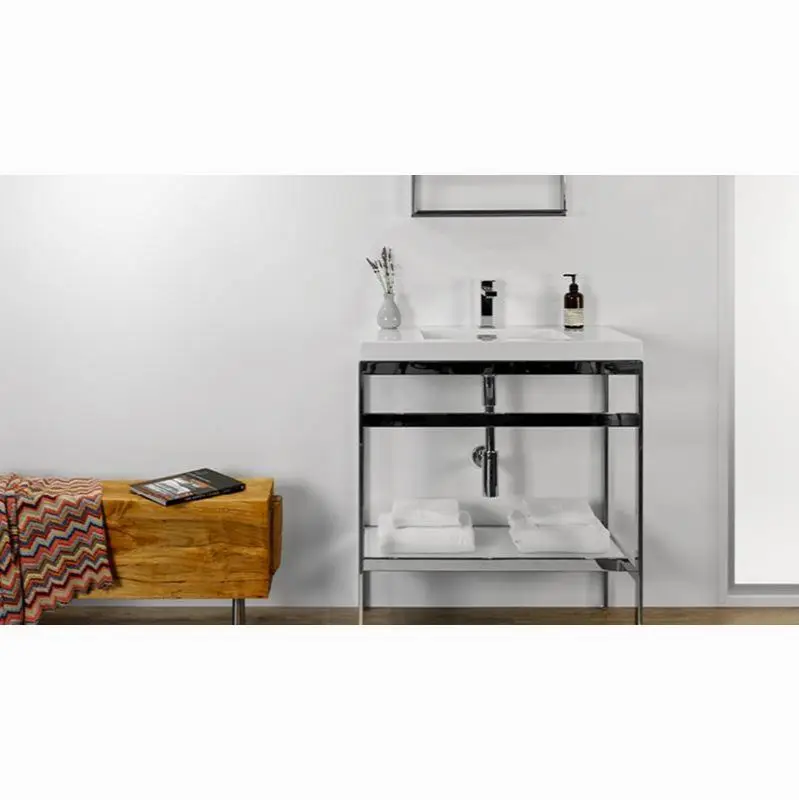 Furniture "C Metro " - Console - 18 3/16 X 24 1/4 - Stainless Steel Brushed Finish
