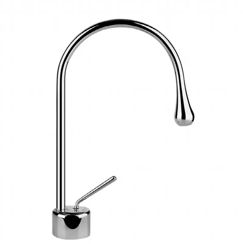 Single lever washbasin mixer without pop-up assembly
