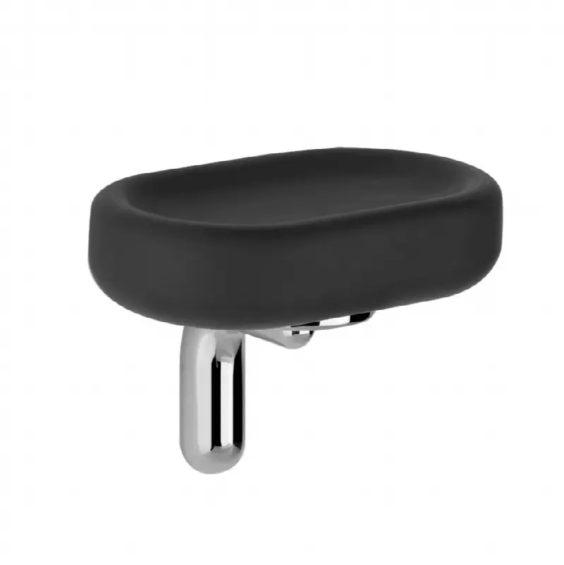 Wall-mounted soap dish, black