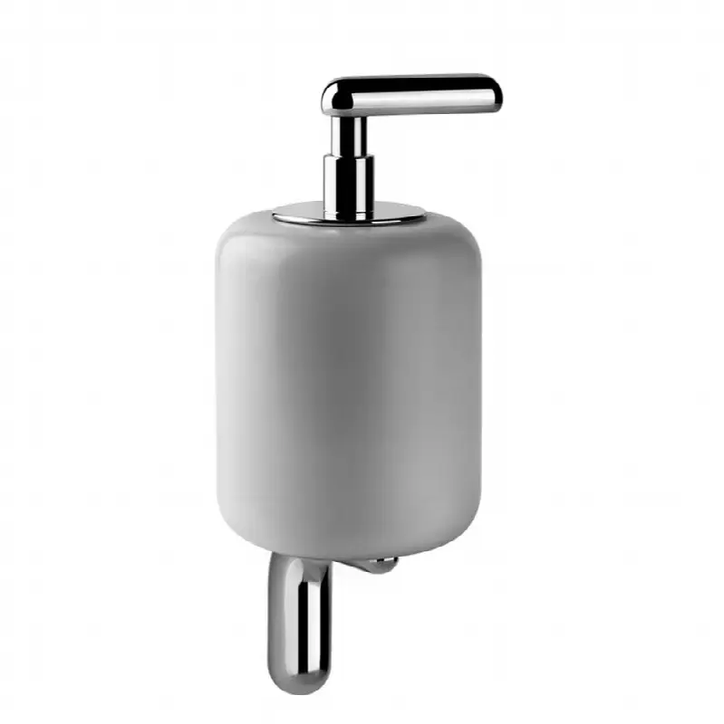 Wall-mounted liquid soap dispenser, white