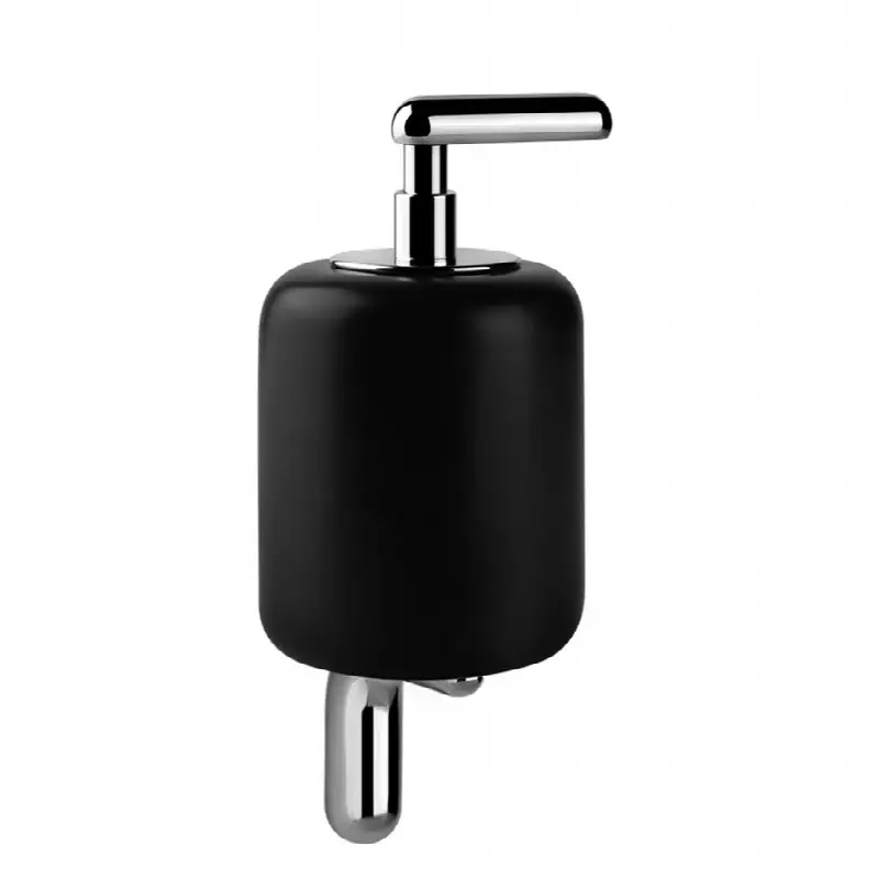 Wall-mounted liquid soap dispenser - black