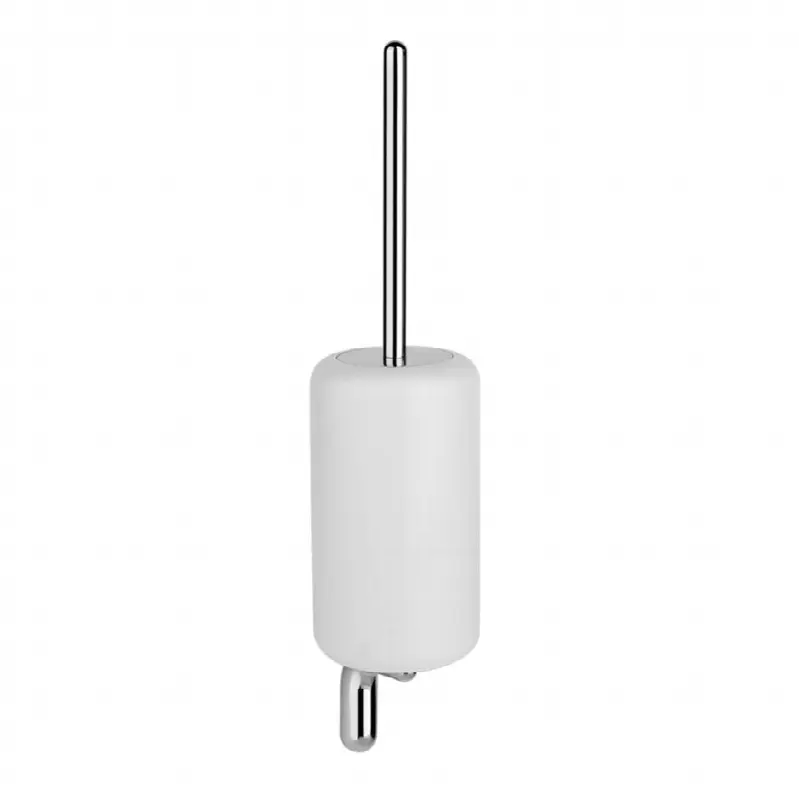 Wall-mounted brush holder, white